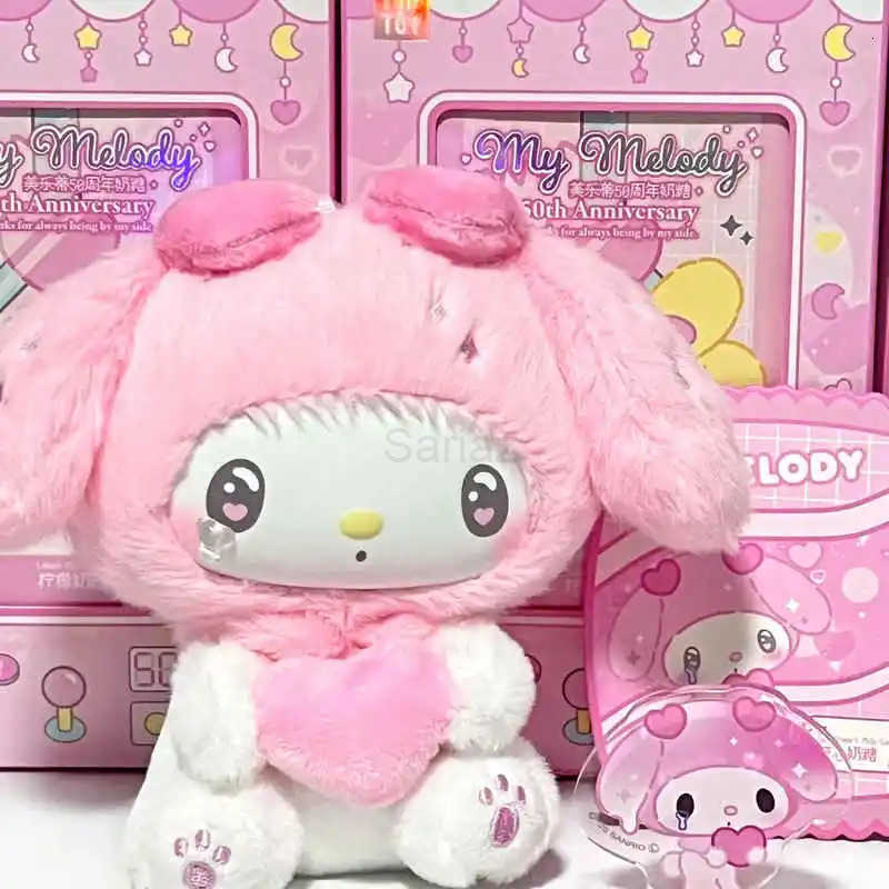 Sanrio Genuine My Melody 50th Anniversary Milk Candy Series Blind Box Toy Vinyl Plush Doll Kawaii Bag Pendant Anime Figure Gift H251217