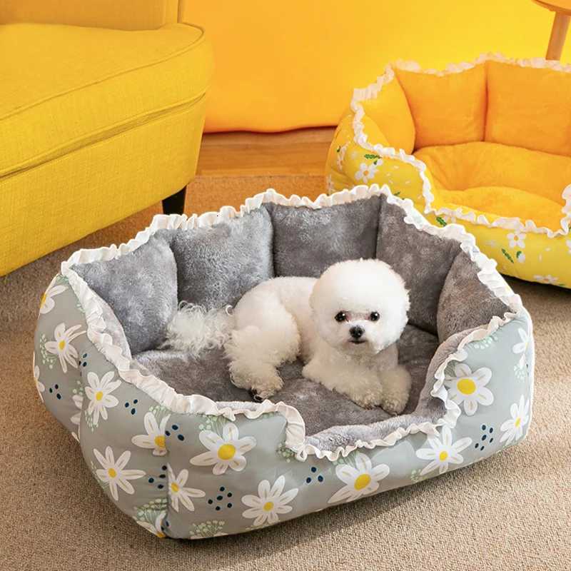 In autumn and winter plus velvet flower kennel small dog bed kennel four seasons general cat bed dog house pet M251217