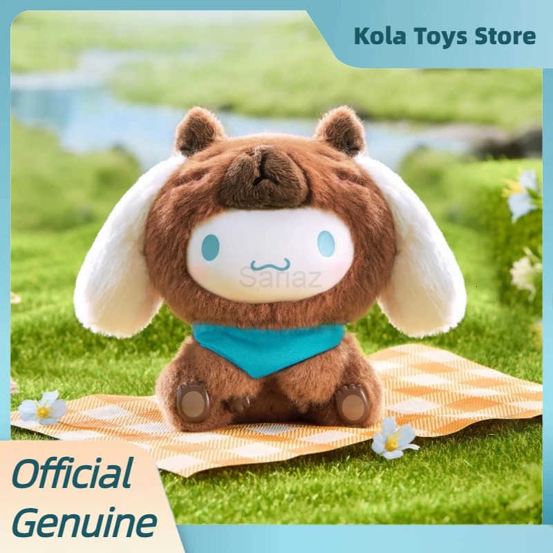 Sanrio Genuine Characters Capybara Series Vinyl Face Pendants Blind Box Toys Kawaii Kunomi My Melody Figure Dolls Girls Gift H251217