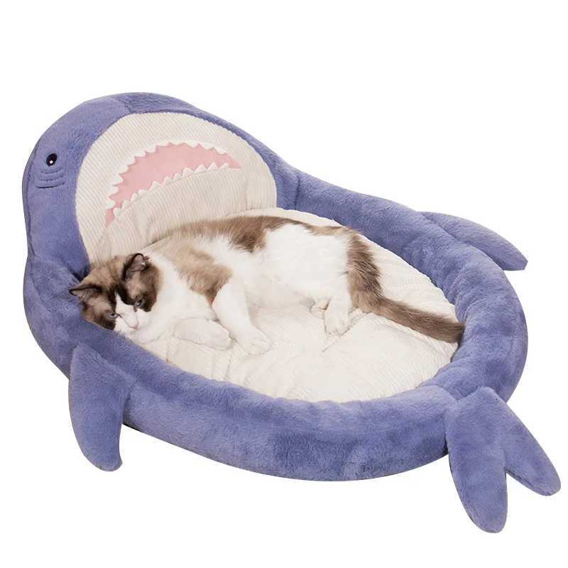 2024 New autumn and winter sofa pet bed anti-slip and cute great white shark-shaped cat bed dog bed sleeping pad and pet bed M251217