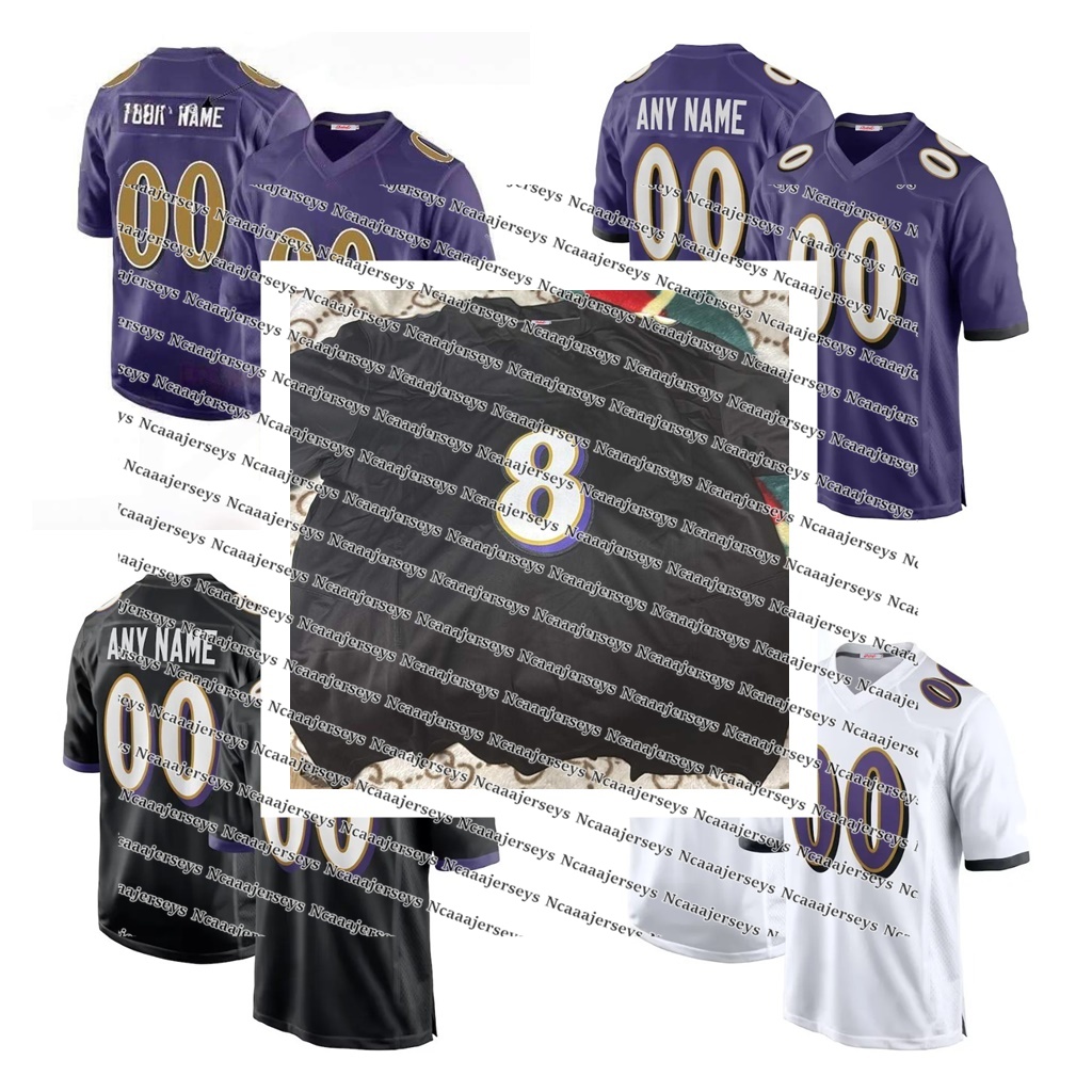 Men Custom 2025 footbal jersey Lamar Jackson Derrick Henry Zay Flowers Roquan Smith Marlon Humphrey Justin Tucker Mark Andrews Odafe Oweh Reed Football Jerseys
