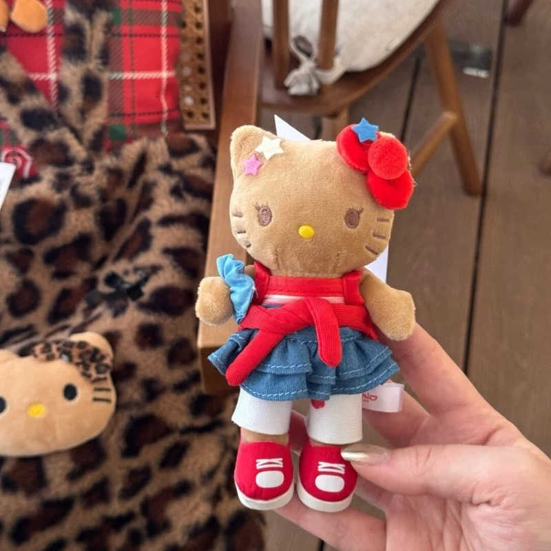 Sanrio kawaii Daily Shopping Series Black KTCat Plush Toy Pendant Black Cat Kitty Long Legs Star Hanging Soft Plush Toy Keychain H251217