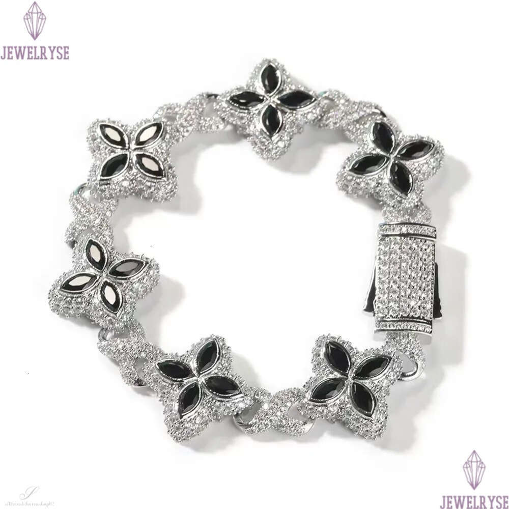 Style S925 Sterling Silver Cut Colored Moissanite Bracelet Passes The Diamond Tester And Comes With Gra