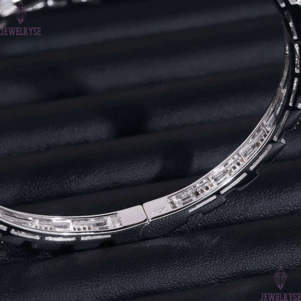 Fine Jewelry New Design 925 Silver Hip Hop High Quality Hamsa Hand VVS Moissanite Bangle Bracelet