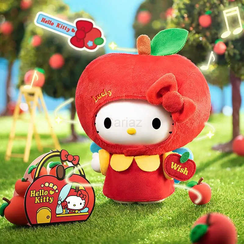 Sanrio New Hello Kitty Apple Bluetooth Speaker Hellokitty Anime Figures Toys Room Decor Kawaii Hellokitty Speaker Toy Girls Gift H251217