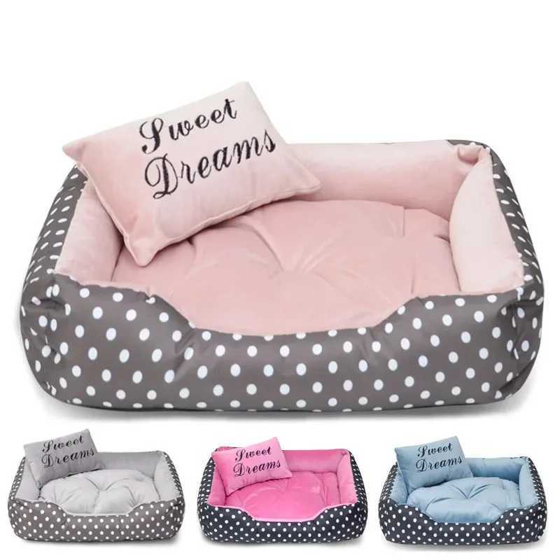 Dog Bed Plush Large Dogs Warm Bedding for Winter Fluffy Accessories Small Breeds Kennel Medium Sofa Pet Supplies Cats Mat Beds M251217