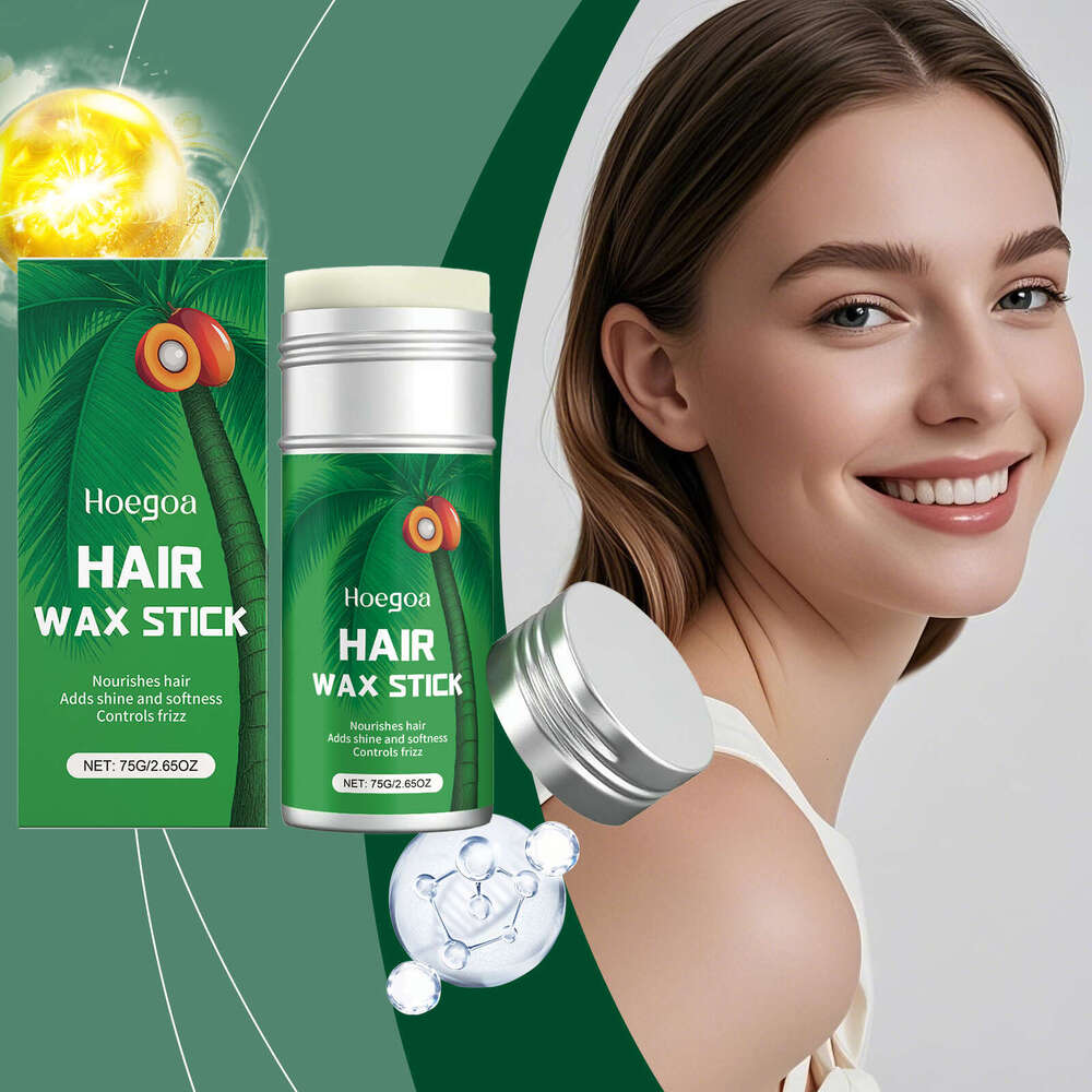 Hoegoa Moisturizing Wax Daily Anti-Frizz Fluffy Styling Hair Care Stick Lightweight Non-Sticky