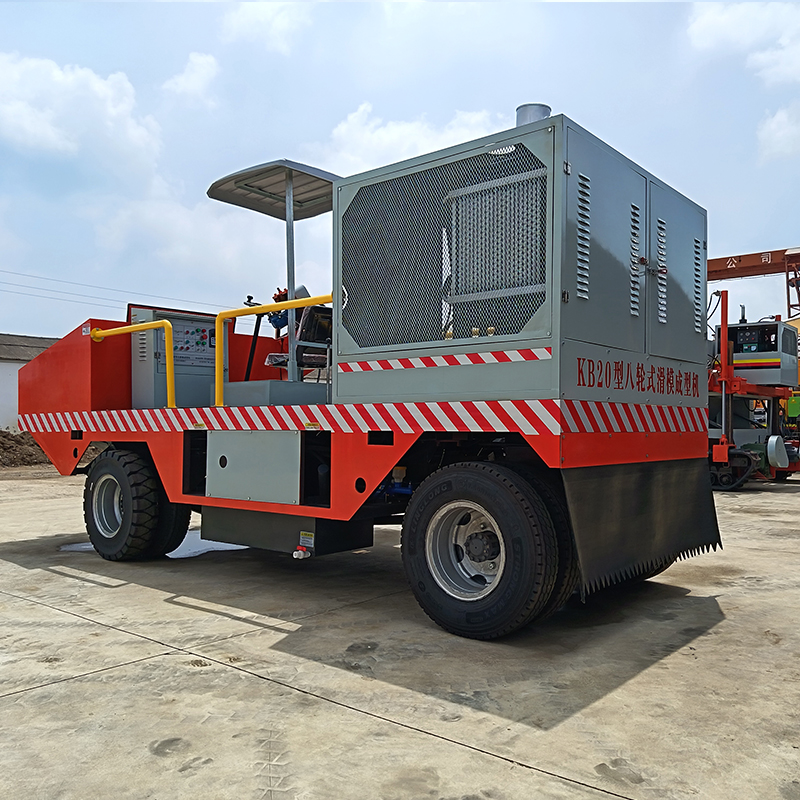 Mobile Concrete Curb Machine with Sliding Mold Design
