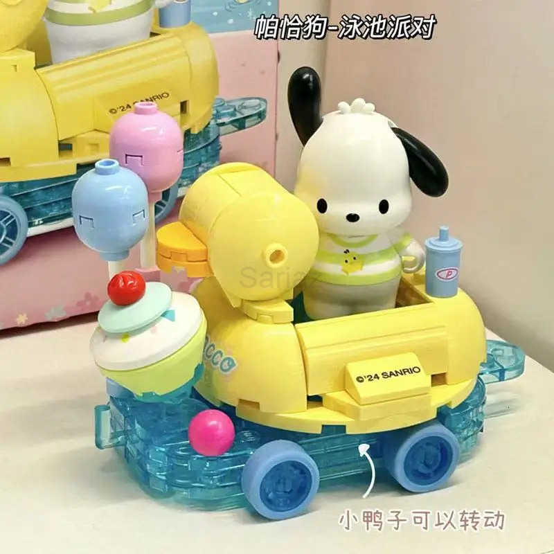 Sanrio Original Keeppley Float Parade Series Building Block Toys Kuromi My Melody Assembly Figure Model Decoration Toy Girl Gift H251217