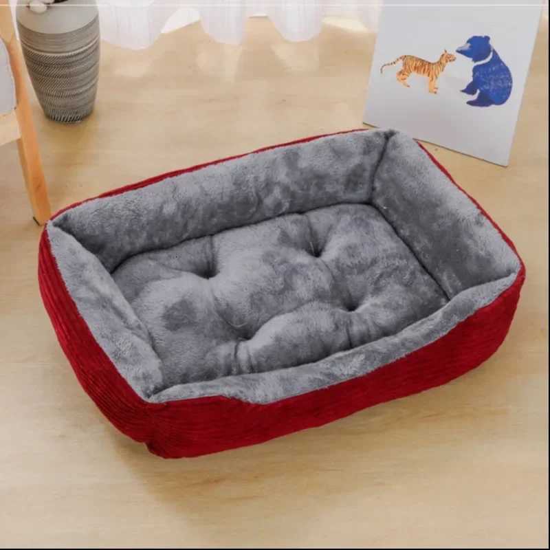 Square Dogs Bed Dog Pet Accessories Plush Calming Sofa Bed Soft Cushion for Little Small Medium Cats Dogs M251217
