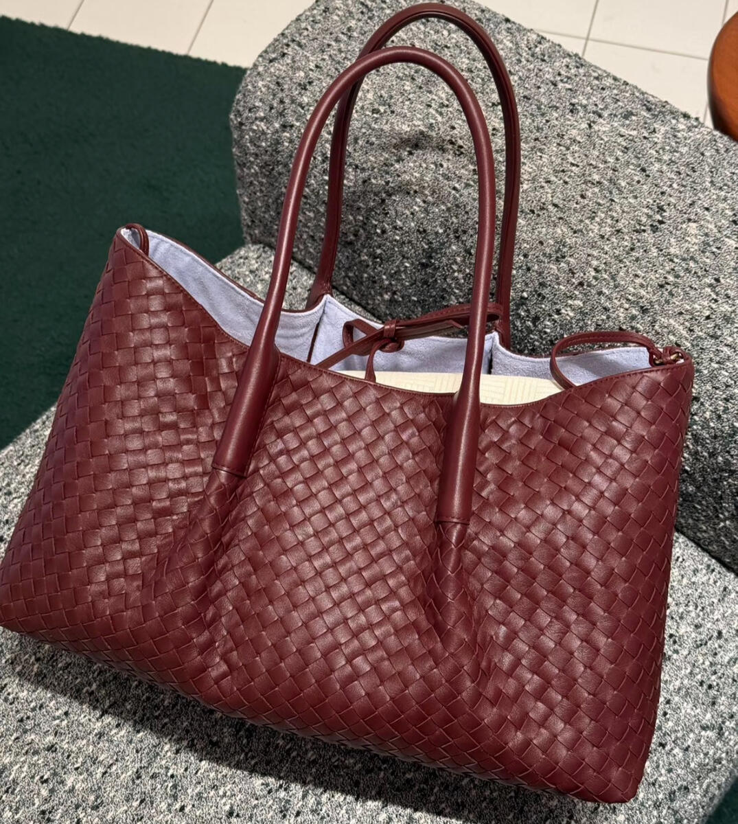 10A Designer Pinacoteca woman handbag quality sheepskin shoulder large capacity tote handmade weaving drawstring Luxurious casual shopping work bag