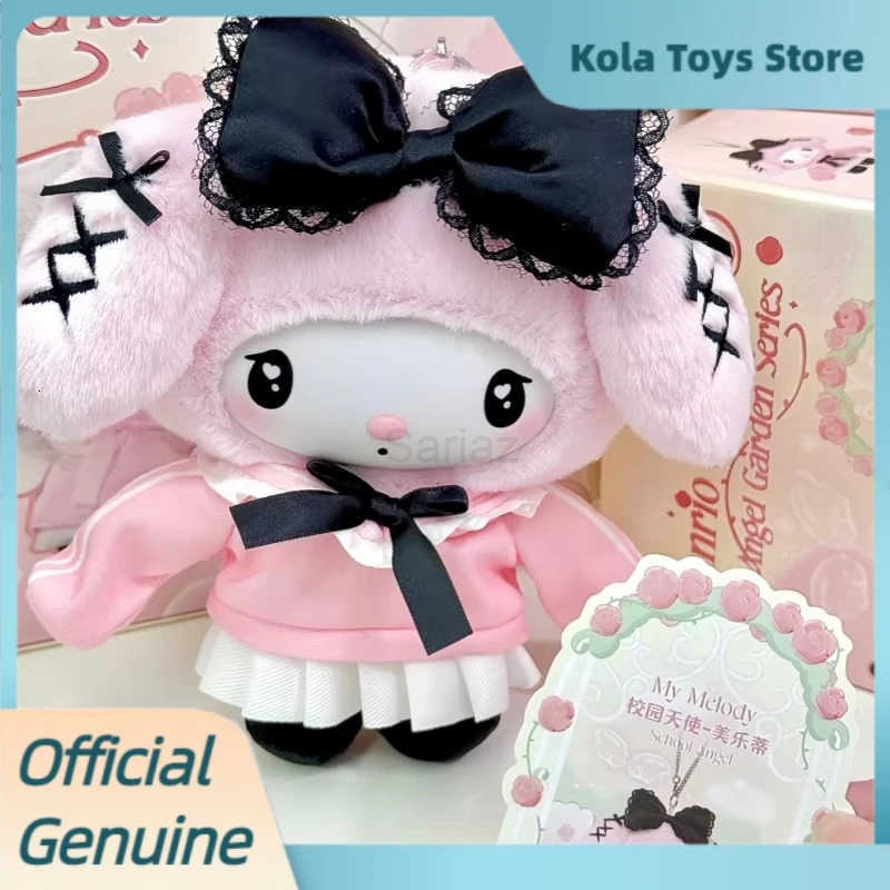 Sanrio Genuine Angel Garden Series Blind Box Kawaii Kuromi Vinyl Plush Bag Pendants Doll Decor Mystery Box Toys As Gifts H251217