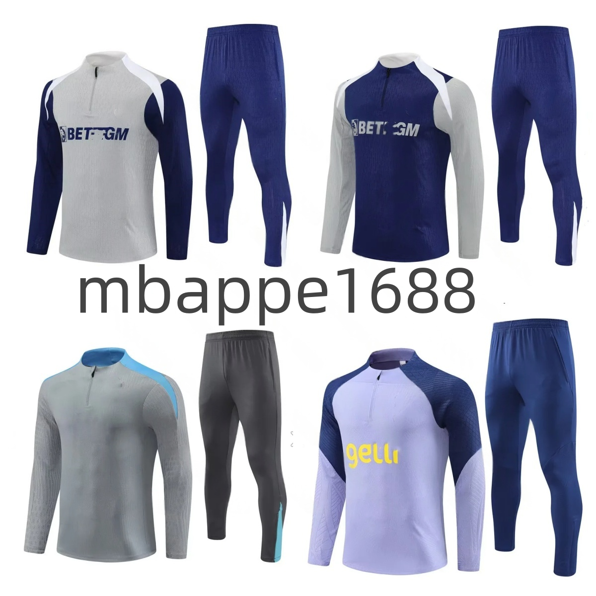 Tottenham Long sleeved half pull training suit spur Klinsmann GASCOIGNE ANDERTON SHERINGHAM 26 27 HAM BALE KANE HOJBJERG Adult children's clothing sportswear 88