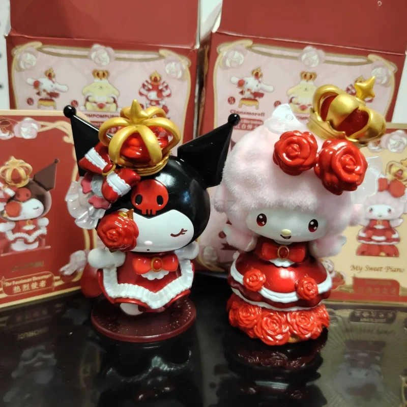 Sanrio Original Characters The Night Of Rose Series Blind Box Hellokitty Mystery Box Kawaii Collectible Desktop Holiday Gift H251217