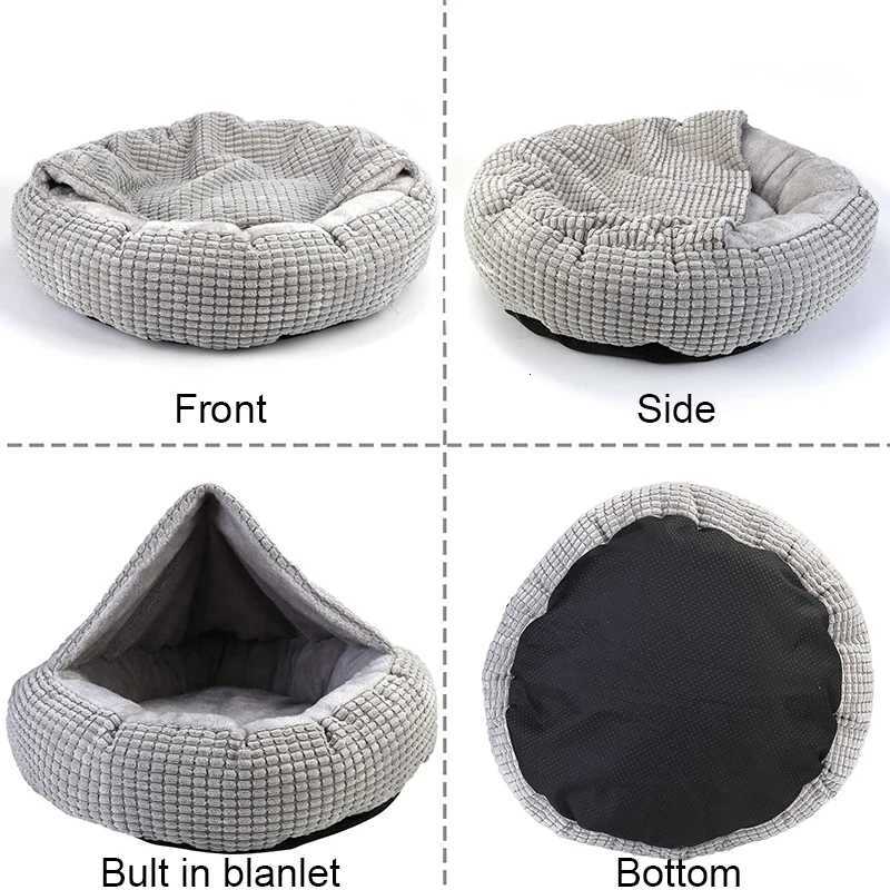 Round Pet Bed For Dog Cat Puppy House Warm Mat Winter Blankets Anti-Stress Orthopedic Fluffy Cat Dog Bed Suitable For Winter M251217