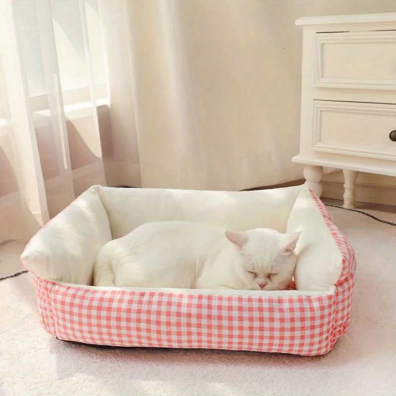 Petique Anchors Away Reversible Pet Bed - Large Soft Calming Pet Bed Anti-Anxiety Nonskid Bottom Premium Comfort Plus Pet B M251217