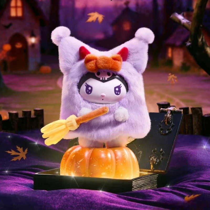 Sanrio New Candy Carnival Night Series Blind Box Halloween Vinyl Plush Surprise Box Cute Pendant Figure Doll Mystery Box Gift H251217