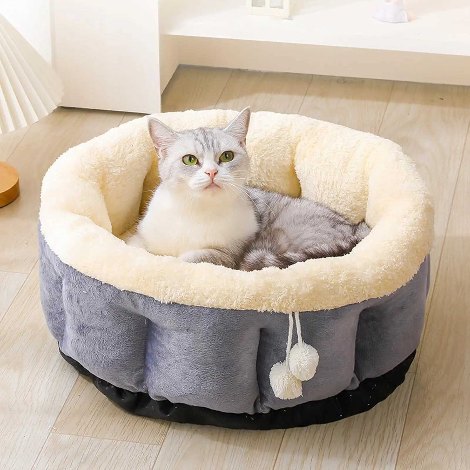 Cute Cat Calming Nest Winter Warm Kitten Bed Soft Cushion Dogs Cats Puppy Sleeping Pad For Living Room Balcony Sleeping M251217