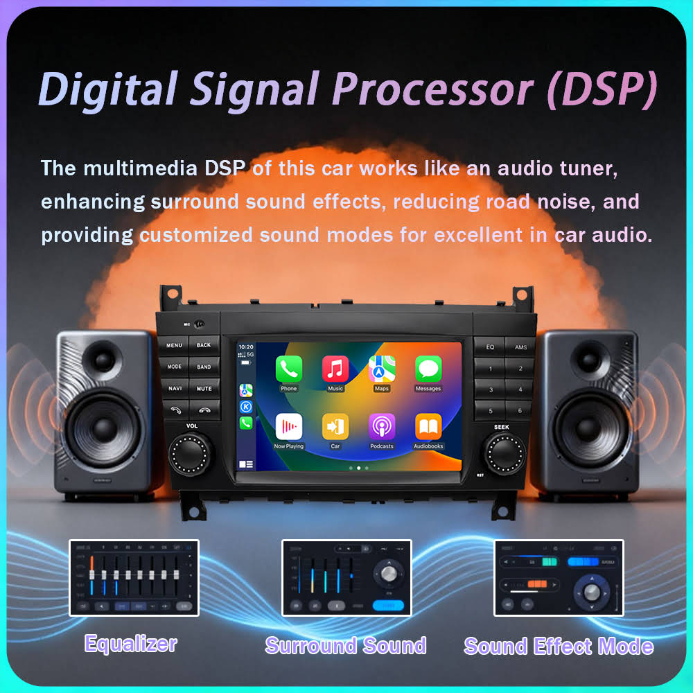 LE 7 Inch 2 Din Touch Screen Android 13 Car Audio With Carplay Gps Navigation Auto radio For Mercedes Benz W203-NO05