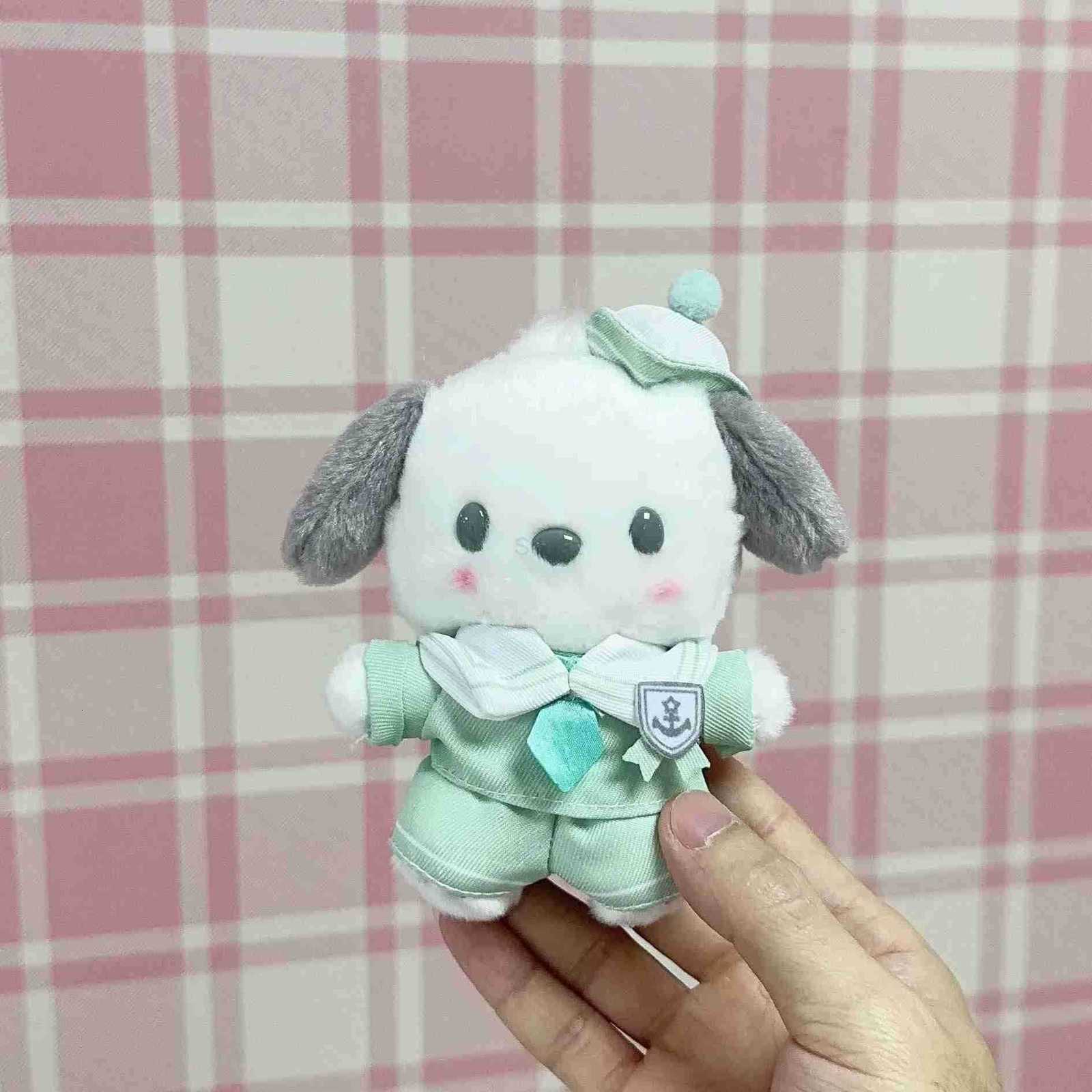 Sanrio Navy Sailor Kitty Kuromi My Melody Cinnamoroll Pochacco Pompompurin 12CM Pendant Keychain Plush Doll Toy H251217