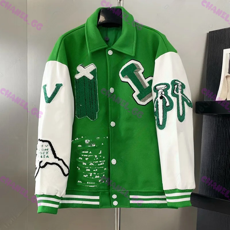 designer mens jacket baseball coat fashion womens jackets letter jacket single breasted tops couples men's Free shipping