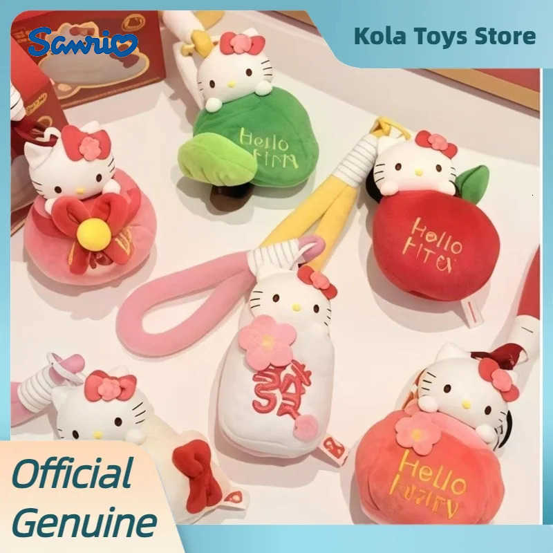 Sanrio Genuine Hellokitty Happy New Year Series Blind Box Cute Lucky Aromatherapy Pendant Dolls Kitty Mystery Box Toys Birthday Gift H251217