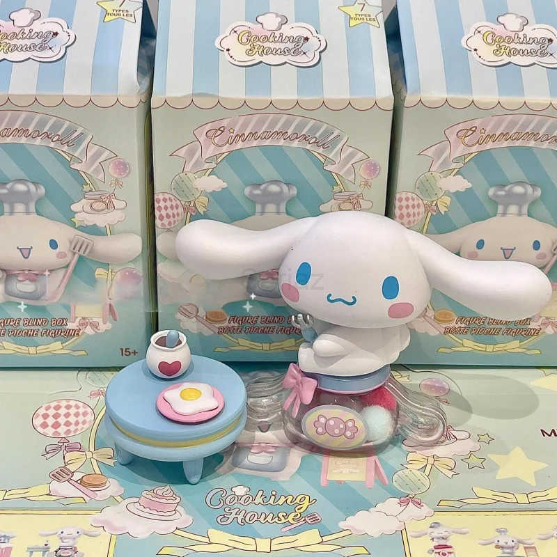 Sanrio Character Cinnamoroll Cooking House Cake Breskfast Miniature Blind Box Toy Collection Desk Decor Children Christmas Gift H251217