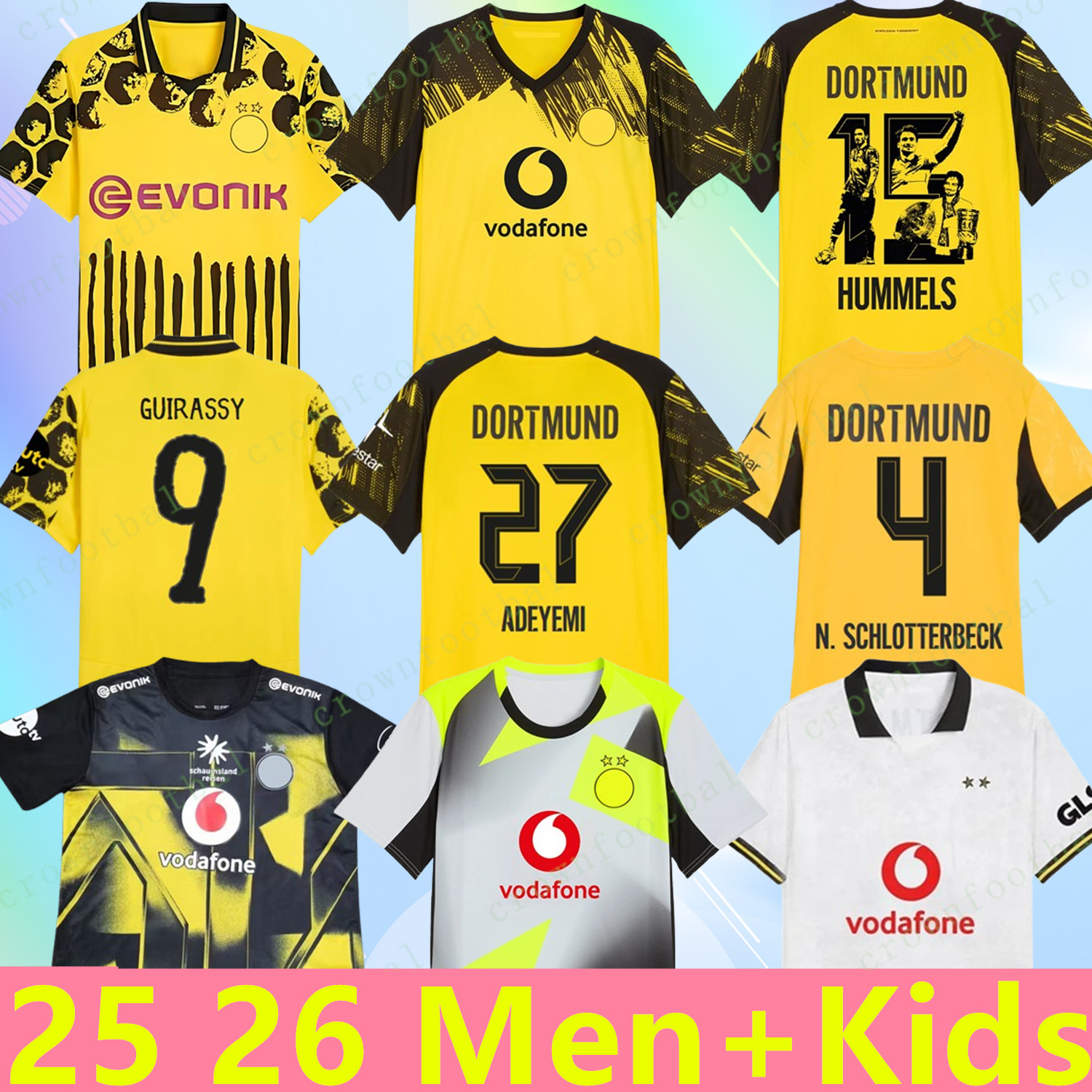 dortmunds trikot soccer jerseys BVBs Special ADEYEMI 2025 2026 4th GUIRASSY football shirt N.SCHLOTTERBECK All Black KOBEL F.NMECHA BEIER Jobe BRANDT men kids Kits