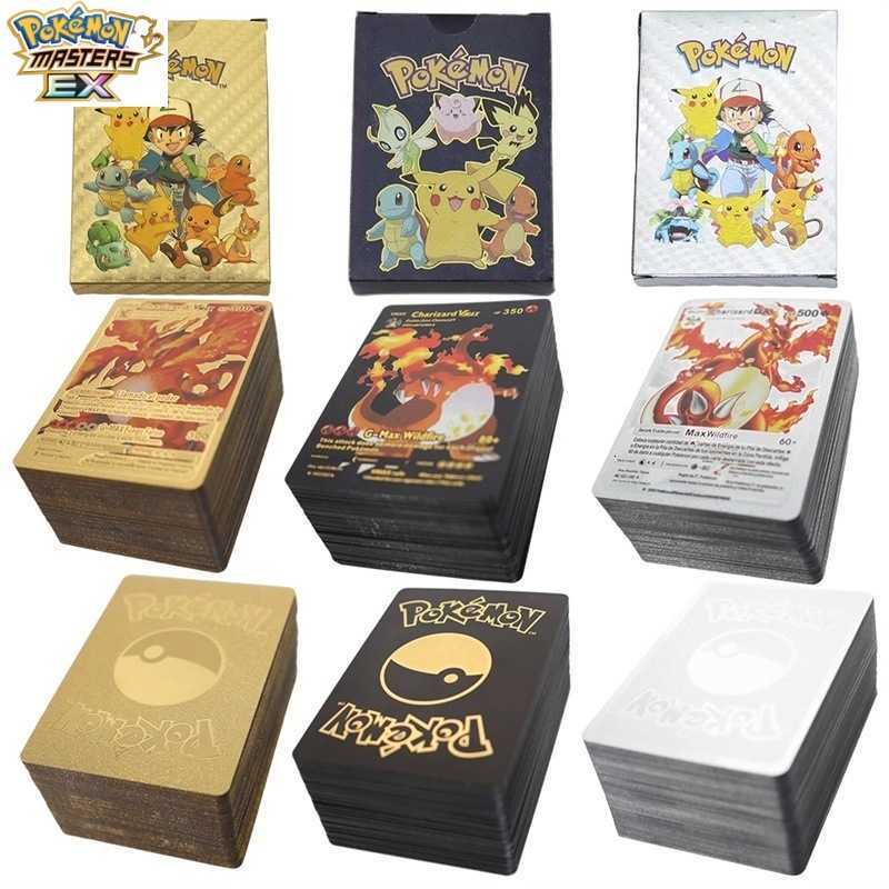 Pokemon Flash Card Pokmon Gold Foil Card Silver Card Pikachu Card Charizard Pokmon VMAX Card L251217OMDT