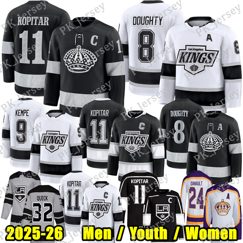 #11 Anze Kopitar hockey jersey #8 Drew Doughty LA KingSS jersey Kevin Fiala Adrian Kempe Quinton Byfield Phillip Danault Perry Wayne Gretzky Andrei Kuzmenko jersey