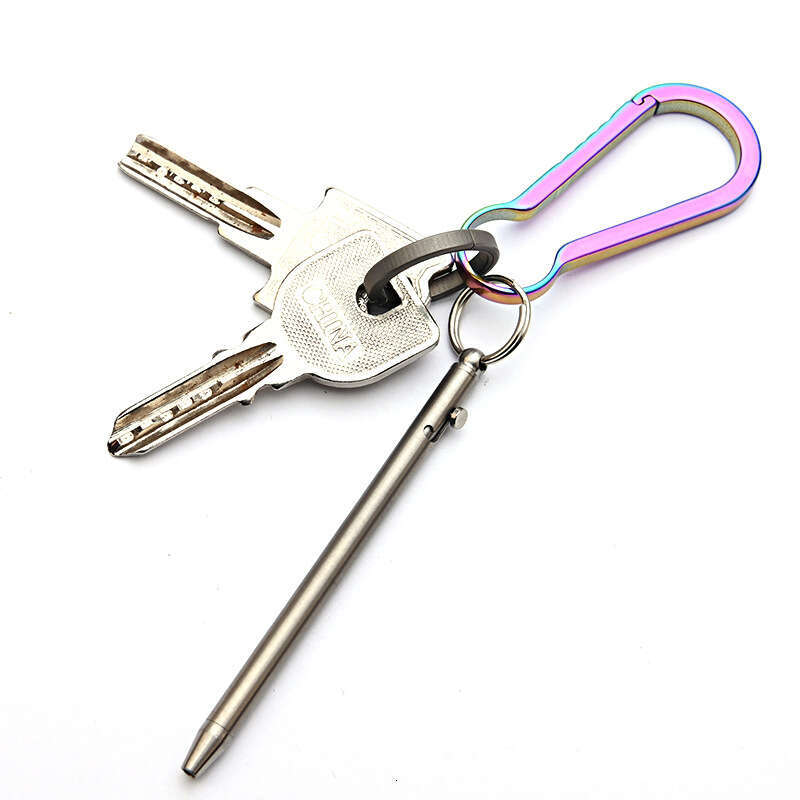 Creative Titanium Alloy Mini Bolt EDC Pendant Portable Travel Pocket Ballpoint Pen