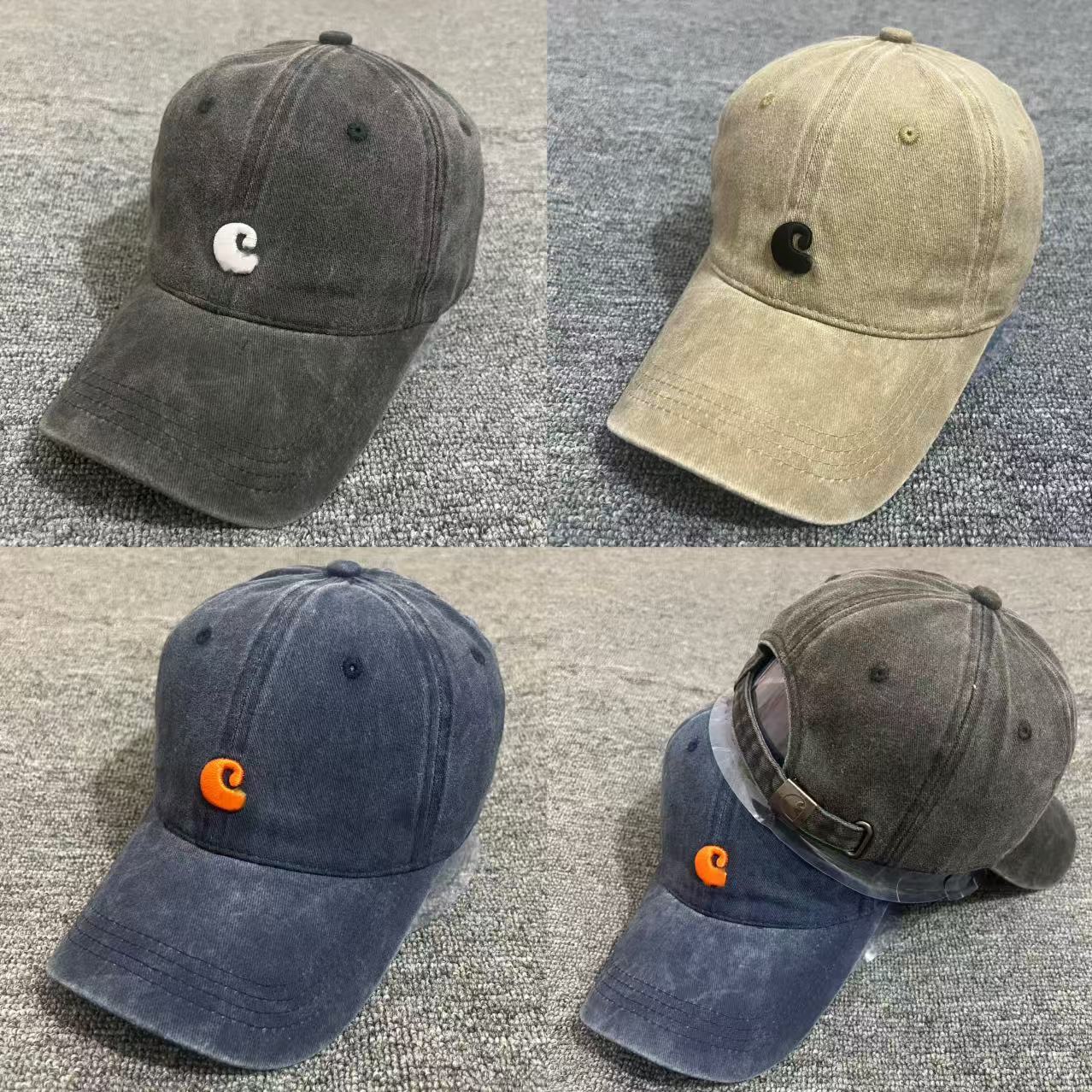 Cotton Ball Caps Designer Baseball Caps Couple's Baseball Caps with Duckbill Visors Retro Outdoor Sun Protection Hats