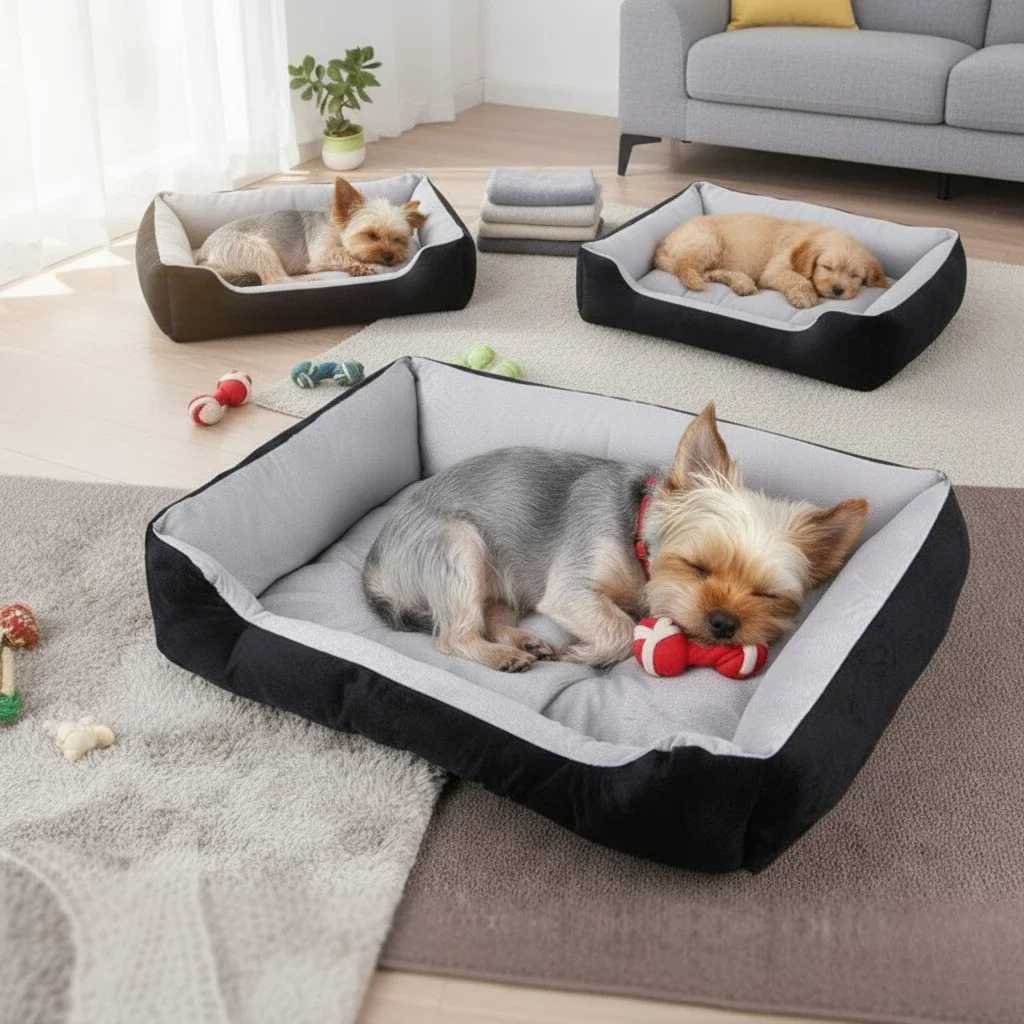 Large Dog Bed Winter Warm Bed for Cats Sofa Dog House Thicken Cat Mat Breathable Basket for Dog Supplies M251217