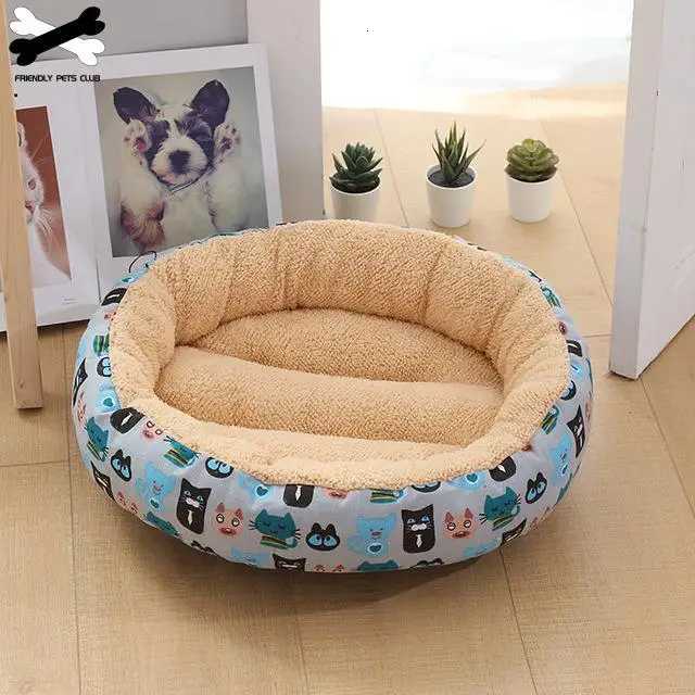 Round Pet Bed Comfortable Pet Products Short Plush Pad Deep Sleep Mat Ultra Soft Kennel Small Medium Washable Dogs Bed M251217