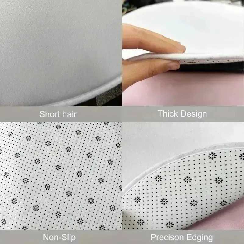 Cheerf Colorf Alphabet Flower Round Rug Soft Plush Non-slip Educational Kids Ro Play Area Nursery He Decor Mat Bedro Y251216