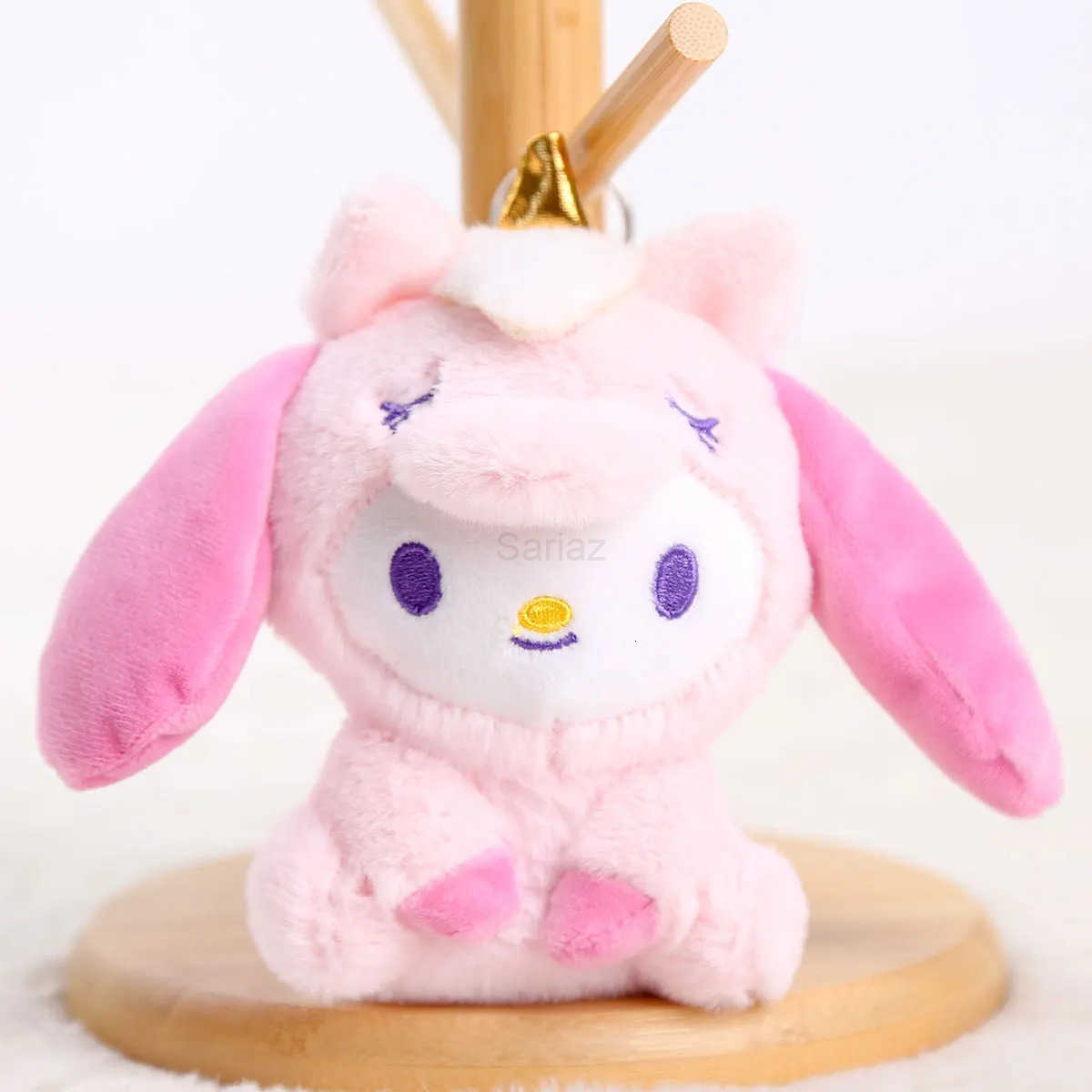 Sanrio Unicorn Kitty Cat Melody Kuromi Plush Doll Keychain DIY Decoration Backpack Shoulder Bag Accessories Plush Pendant Gift Giving H251217