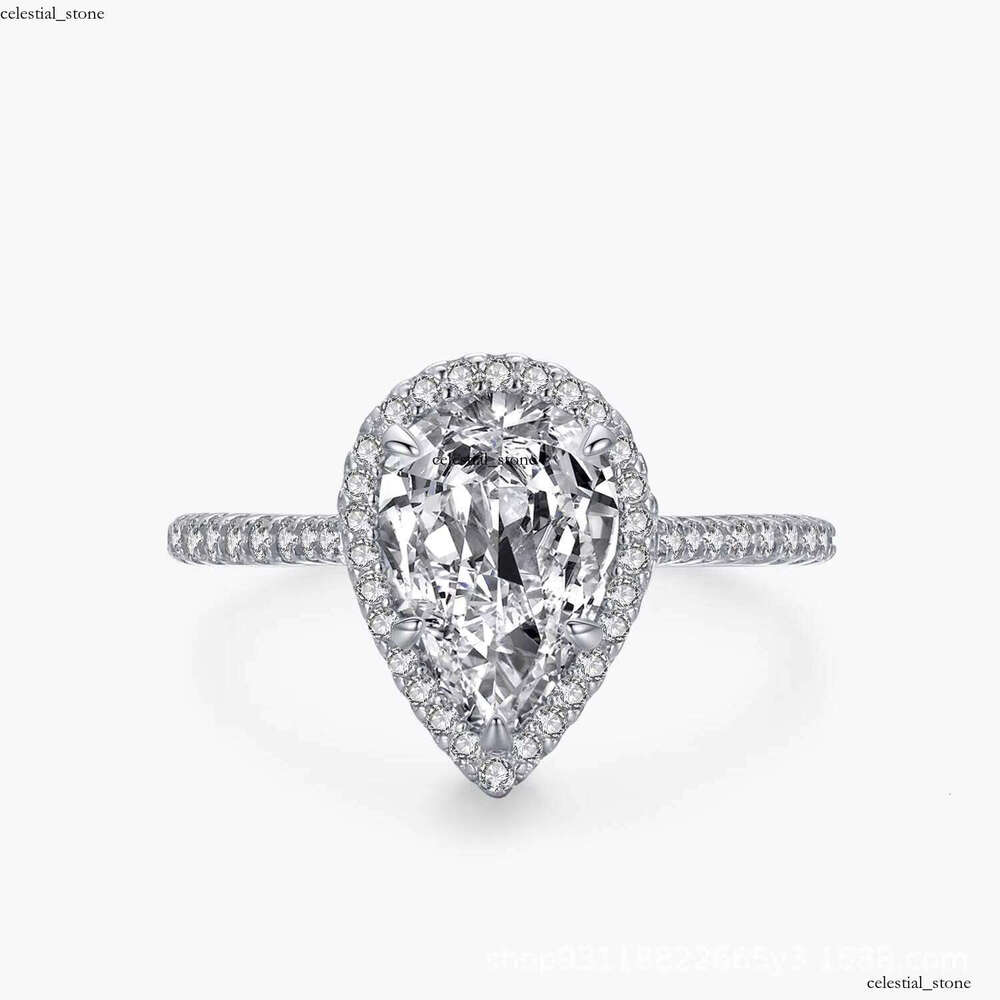 Pear Cut VVS Moissanite Silver Boutique Jewelry Set