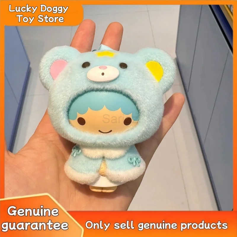 Sanrio NEW Original Little Cape Series Blind Box Kuromi Kt Flocked Keychain Face Changing Fashion Toy Bag Charm Cute Christmas Gift H251217