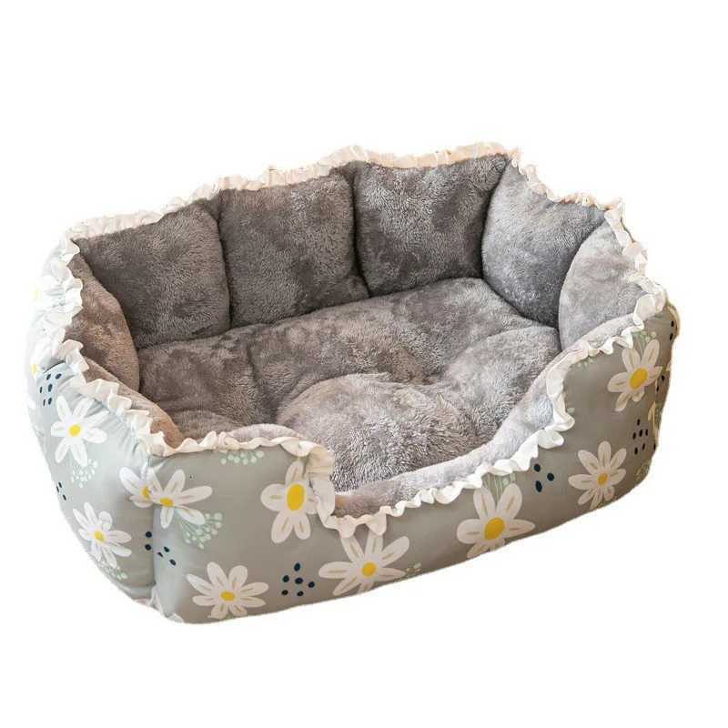 In autumn and winter plus velvet flower kennel small dog bed kennel four seasons general cat bed dog house pet M251217