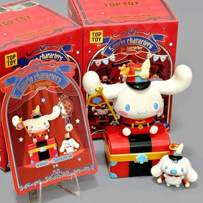 Sanrio Family Nutcracker Series Blind Box Kuromi My Melody Kt Pachacco Cinnamoroll Pompompurin Kawaii Christmas Gifts H251217