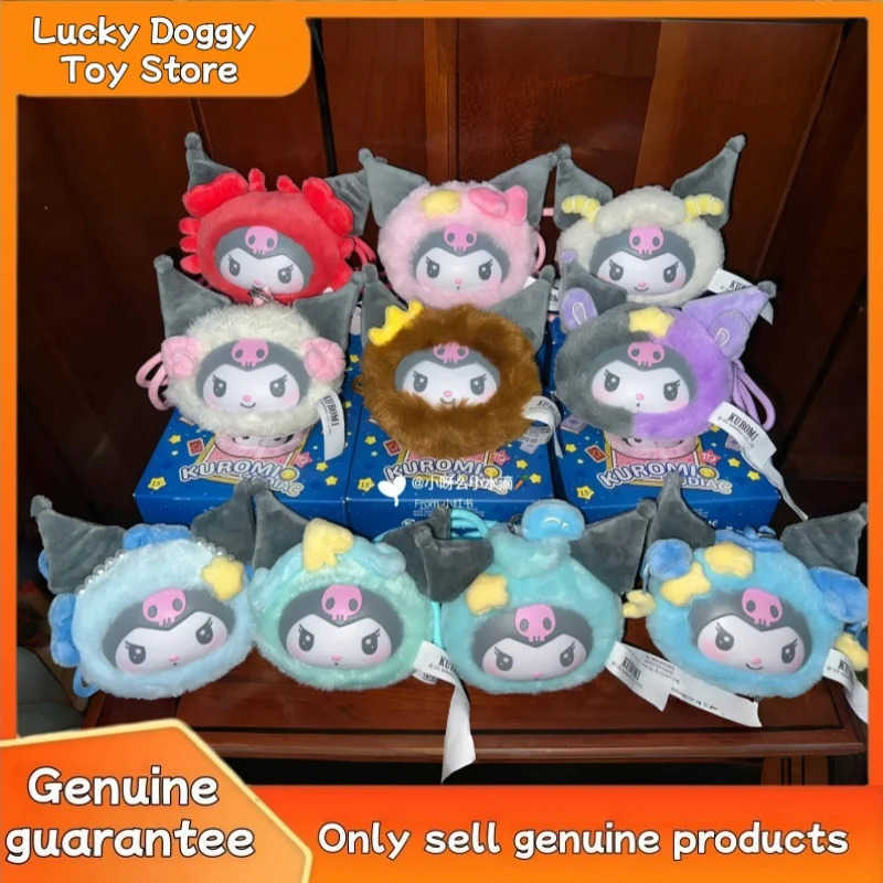 Sanrio New Genuine Kuromi 12 Zodiac Series Blind Box Cute Plush Kuromi Dolls Vinyl Plush Bag Pendant Figurine Toy Mystery Girl Gifts H251217