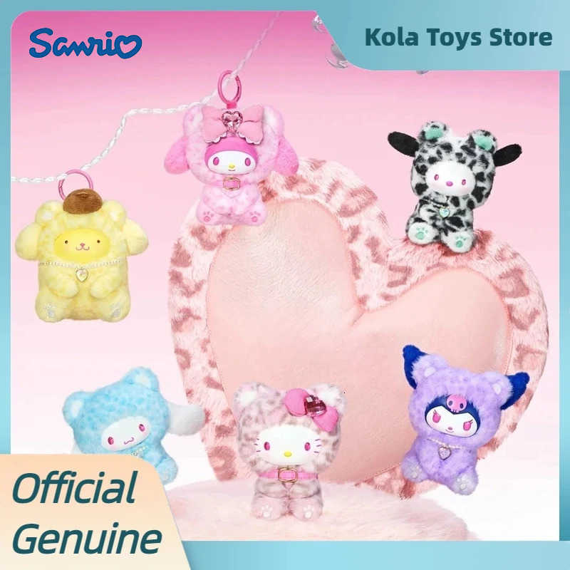 Sanrio Genuine Fores Animals Series Blind Box Kawai Vinyl Plush Pendant Figure Doll Kuromi My Melody Mystery Box Toys Girl Gift H251217