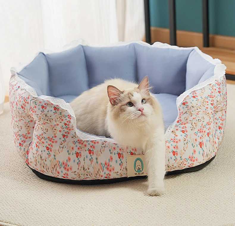 Detachable Pet Bed Pet Bed Detachable Washable Dog Sleeping Bed Soft Comfortable Warm Cat Bed for Four Seasons Soft Pet Bed M251217