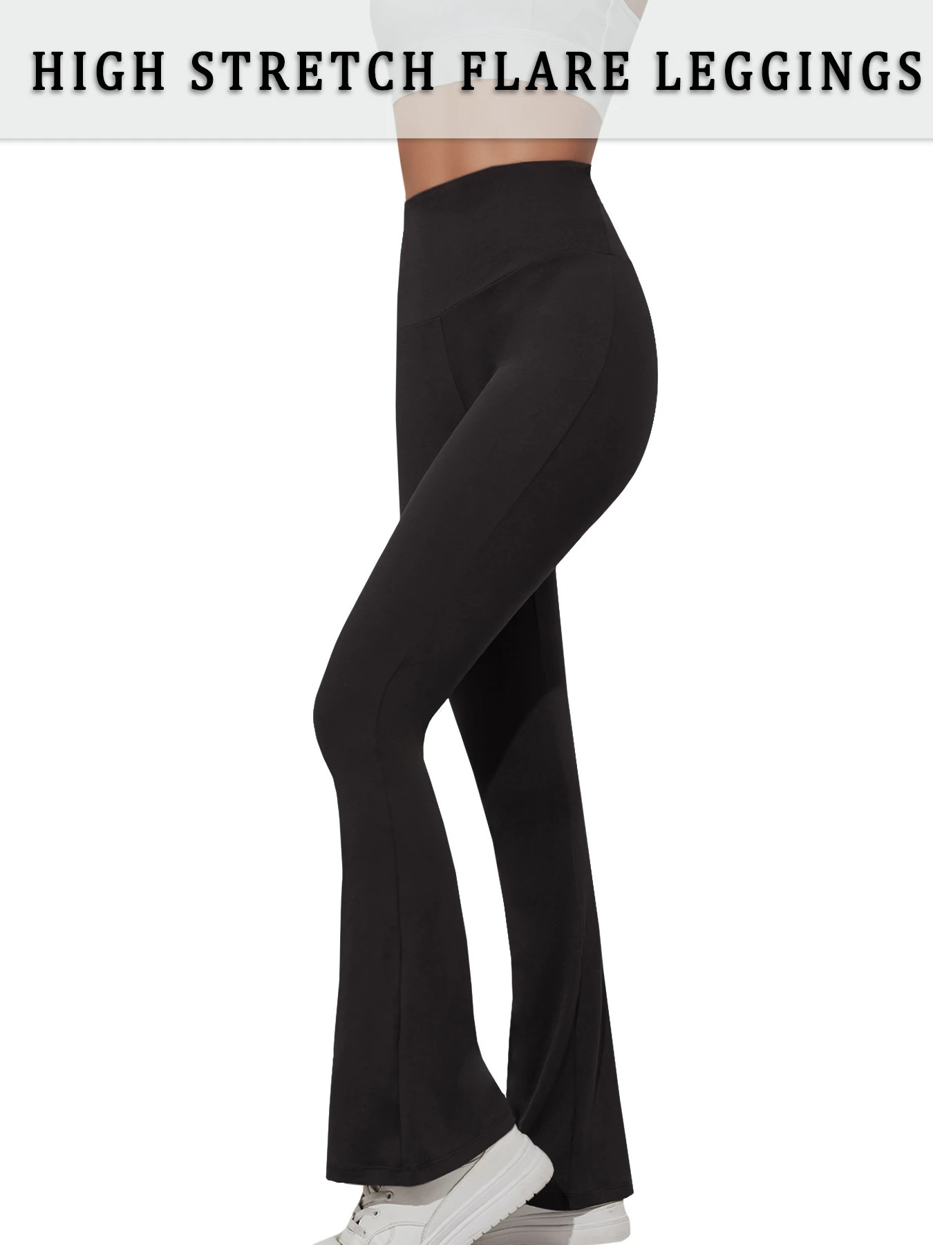 Womens Super Soft Flare Pants High Waisted Tummy Control Workout Yoga Push Up Gym Fitness Long Leggings Bell Bottoms 251216