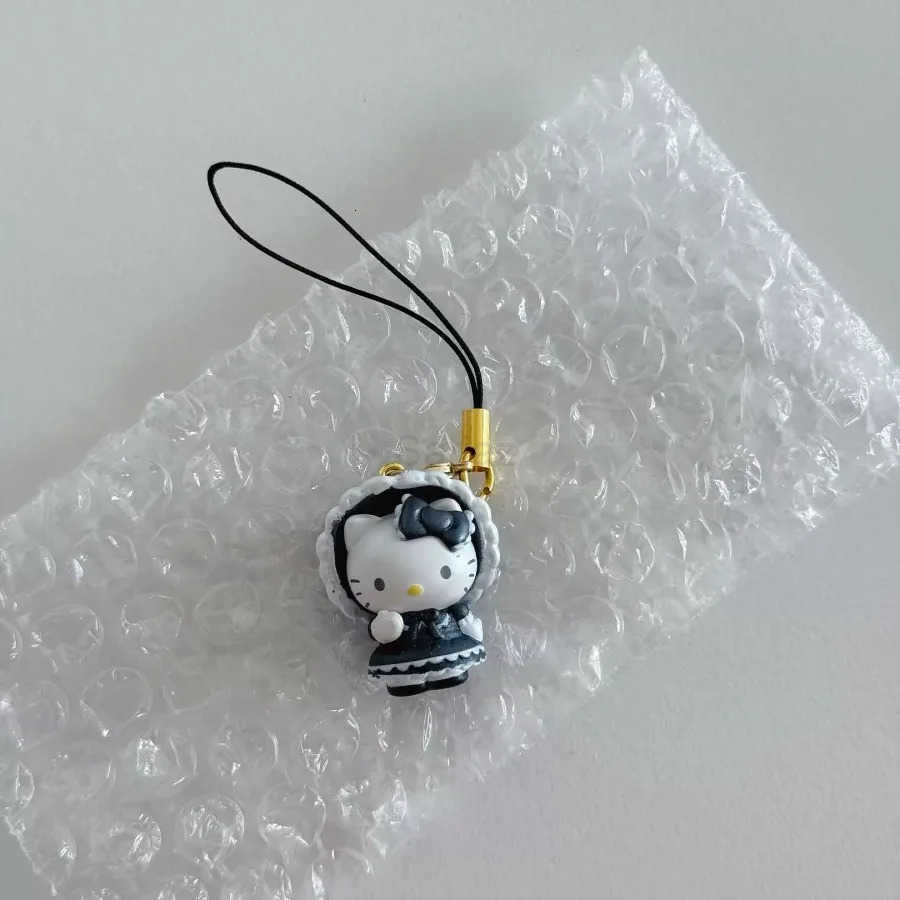 Sanrio New Original Character Kawaii Black Skin Hello Kitty Backpack Pendant Anime Cartoon Blind Box Birthday Gift Trendy Toys H251217