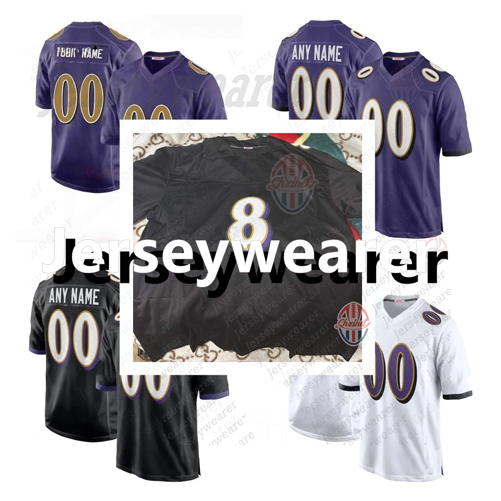 Lamar Jackson Zay Flowers Derrick Henry Football Jersey Malaki Starks Andrews Hamilton Roquan Smith Nate Wiggins Mike Green Jaire Alexander Ray Lewis Reed Shxinet