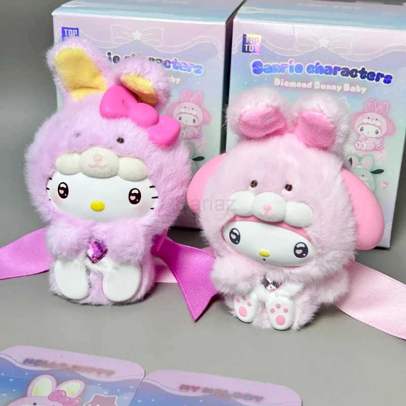 Sanrio Family Diamond Baby Free Series Surprise Random Vinyl Blind Box Pendants Plush Cute Decorative Item For New Year Present H251217