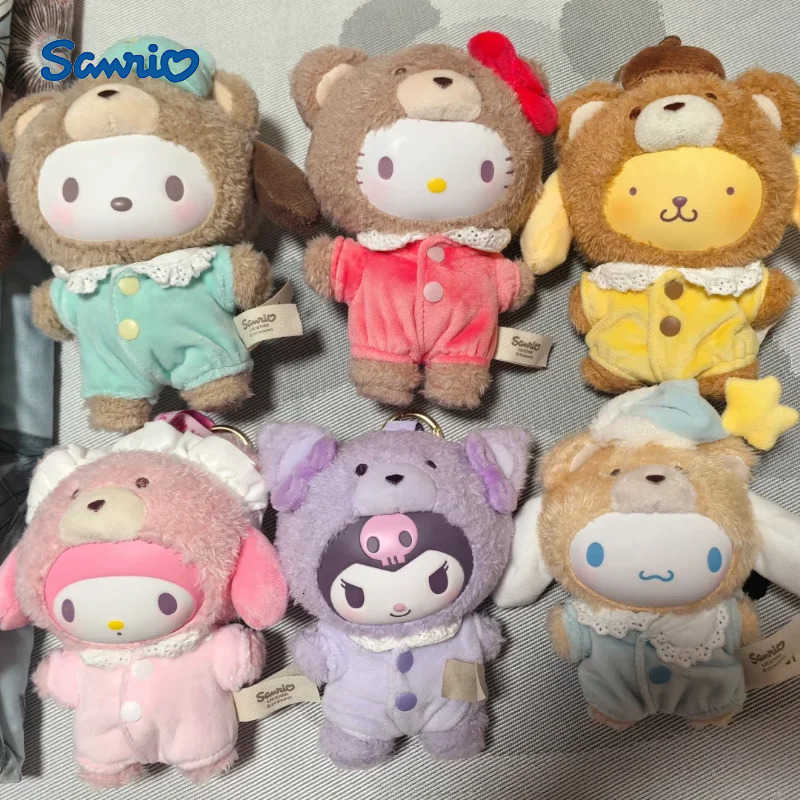 Sanrio Original Toptoy Velvet Plush Latte Baby Series Vinyl Blind Box Cute Fuffy Pendant Mystery Box Anime Figure Keychain Gift H251217