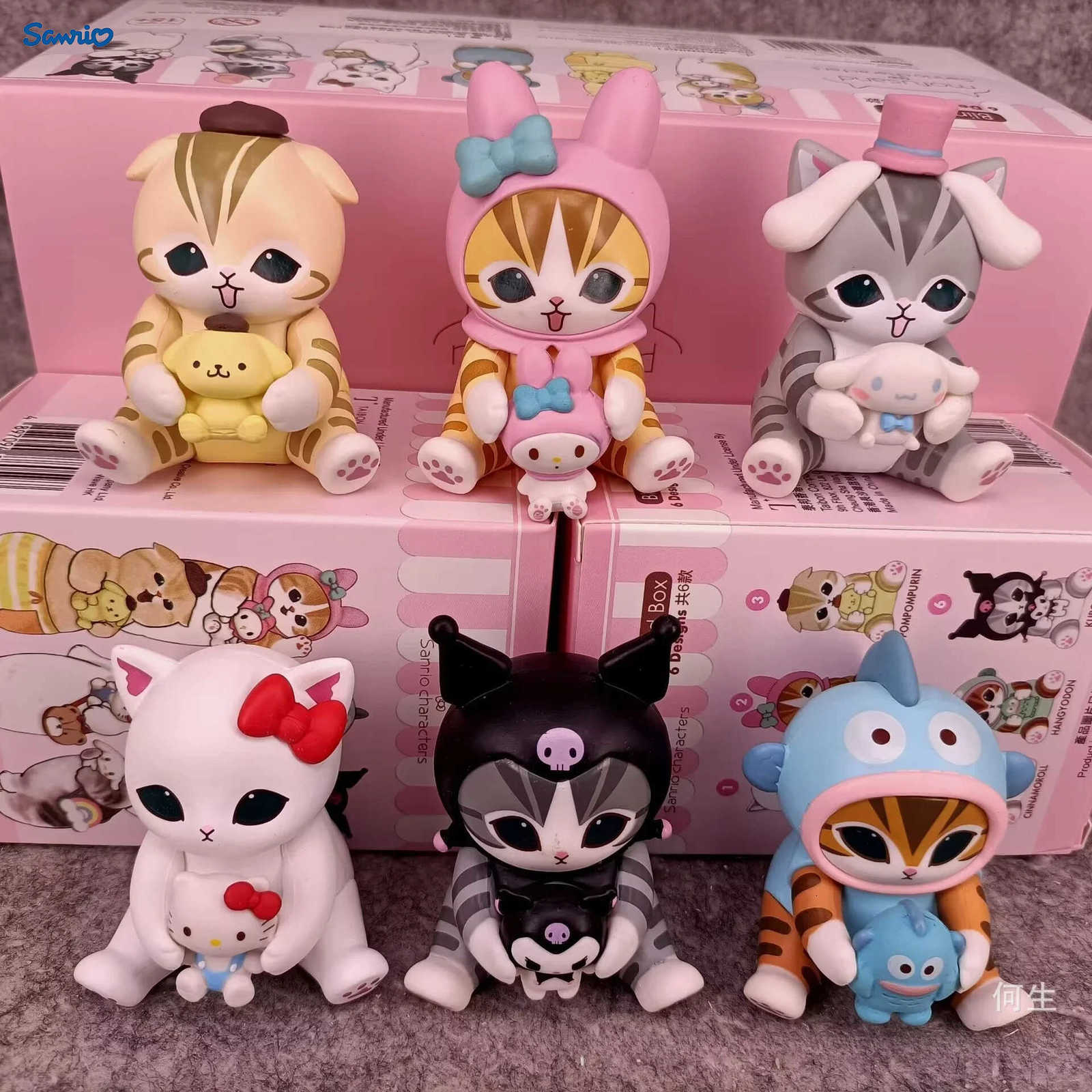 Sanrio Lovely Cute Mofusands cos Adorable Character Hello Kitty My Melody Mystery Blind Box Gifts Toy Model Anime Figure Collect H251217
