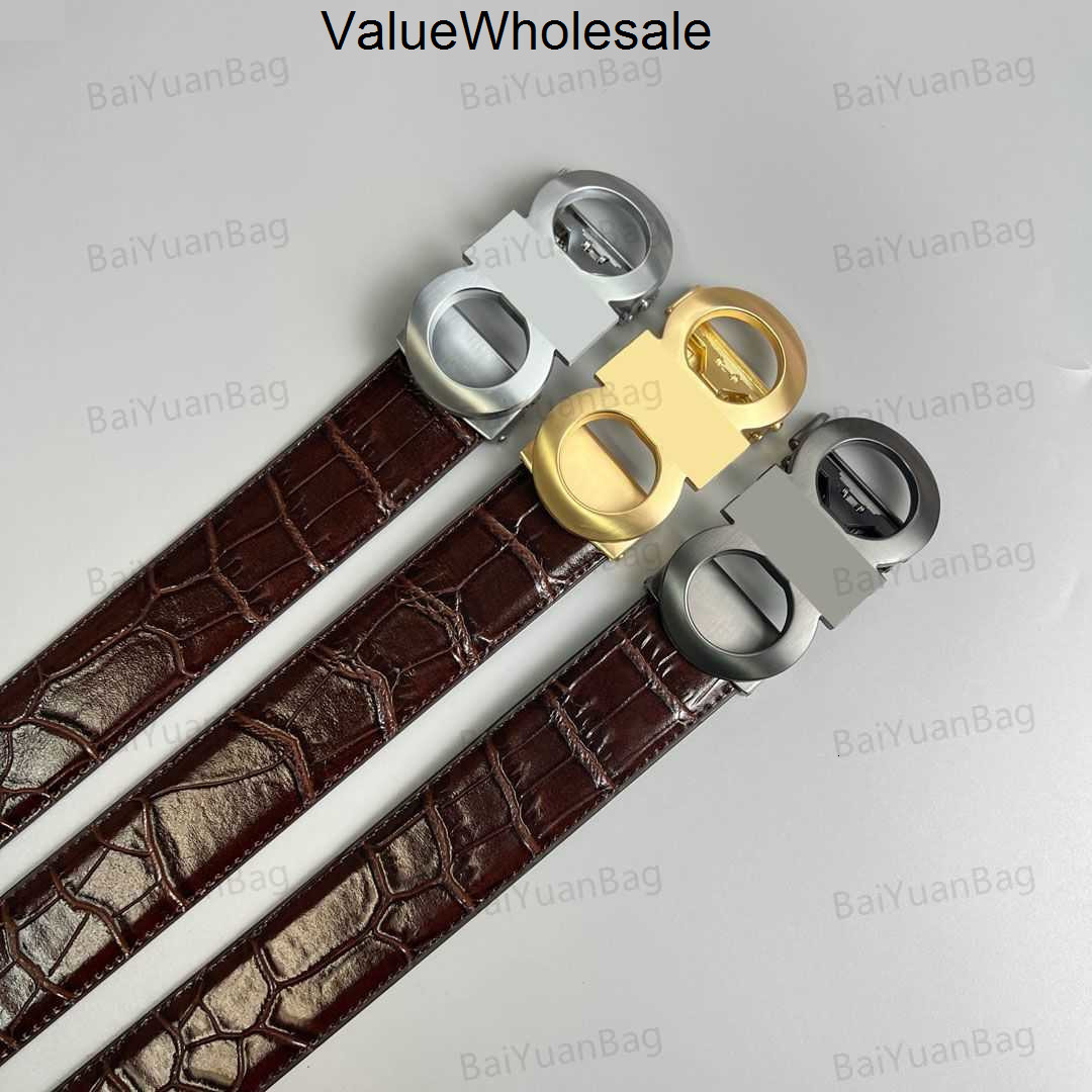 Fashion men designer belt women mens casual letters smooth button printed alligator pattern belt Width 38c ferragamobeltly ferragomo ferragamao ferragamoly GJBS